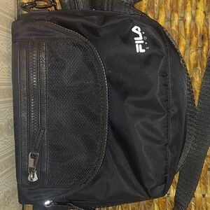 FILA Sport Nylon Crossbody Black  Adjustable Strap Bag